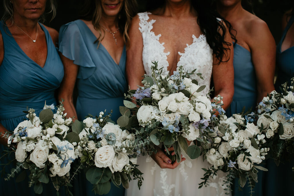 Beautiful white bridal bouquets