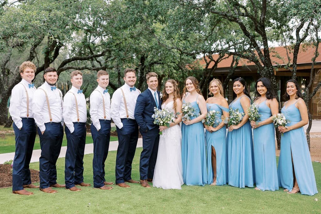 bridal party at two streams one heart ranch