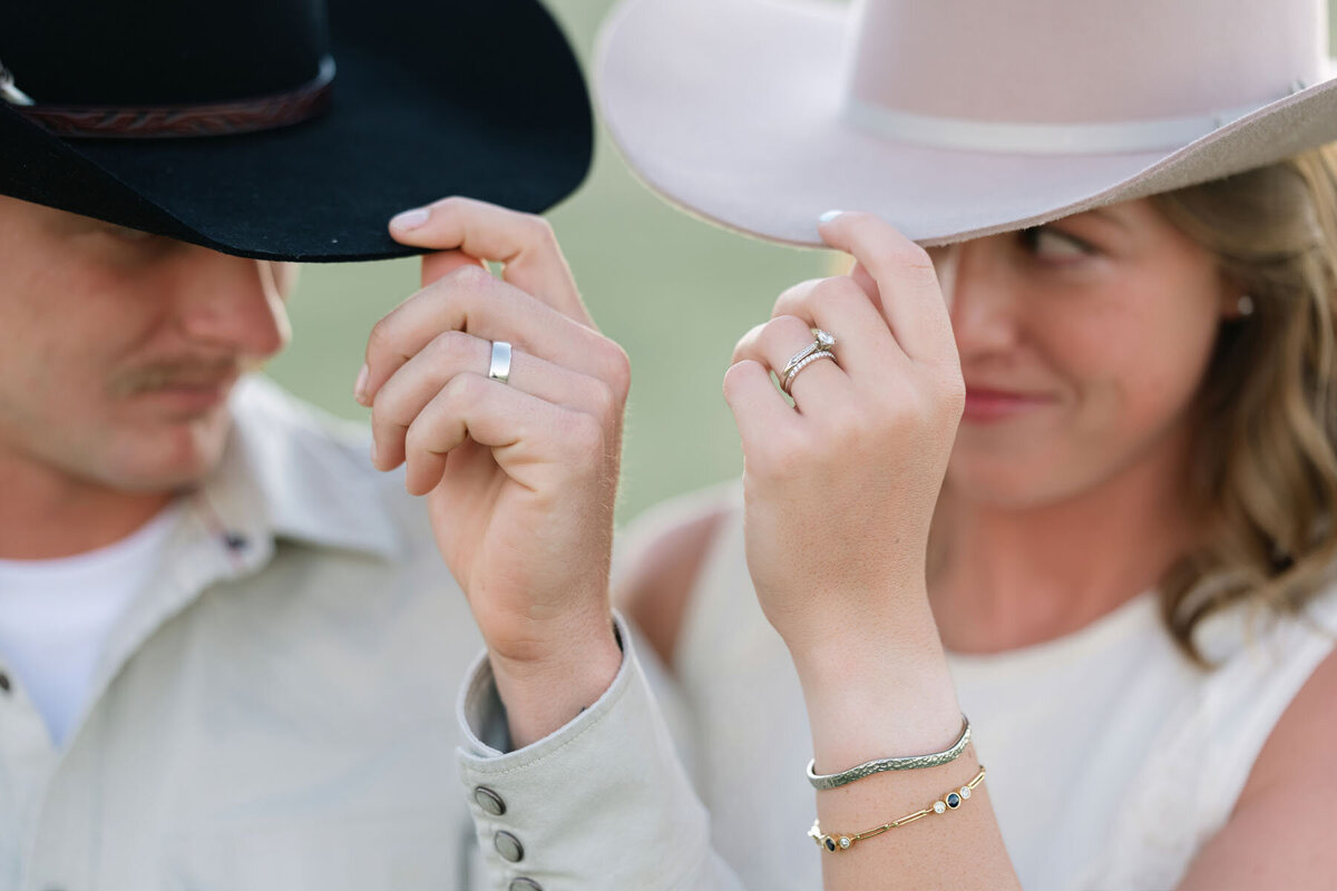 Tucson engagement photo in neutral desert tones