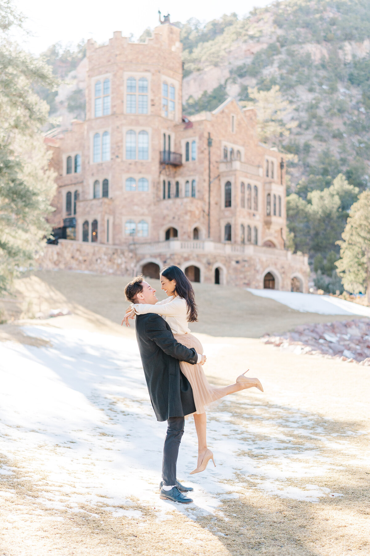 Glen Eyrie Castle Winter Engagment Pictures Colorado Springs Elena Spraguer Photography 0012