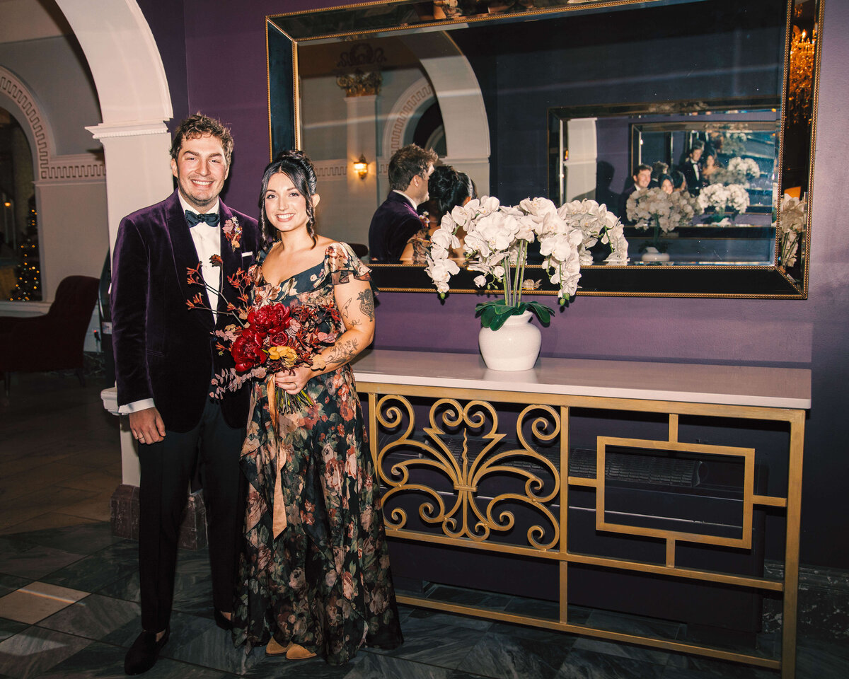 Couples portraits at The Divine Lorraine Hotel in Philadelphia