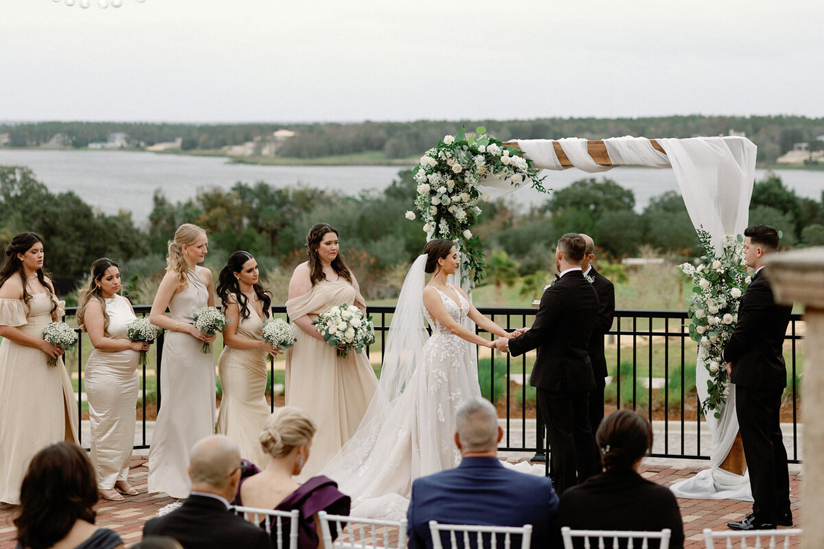 wedding ceremony at bella collina wedding photos​