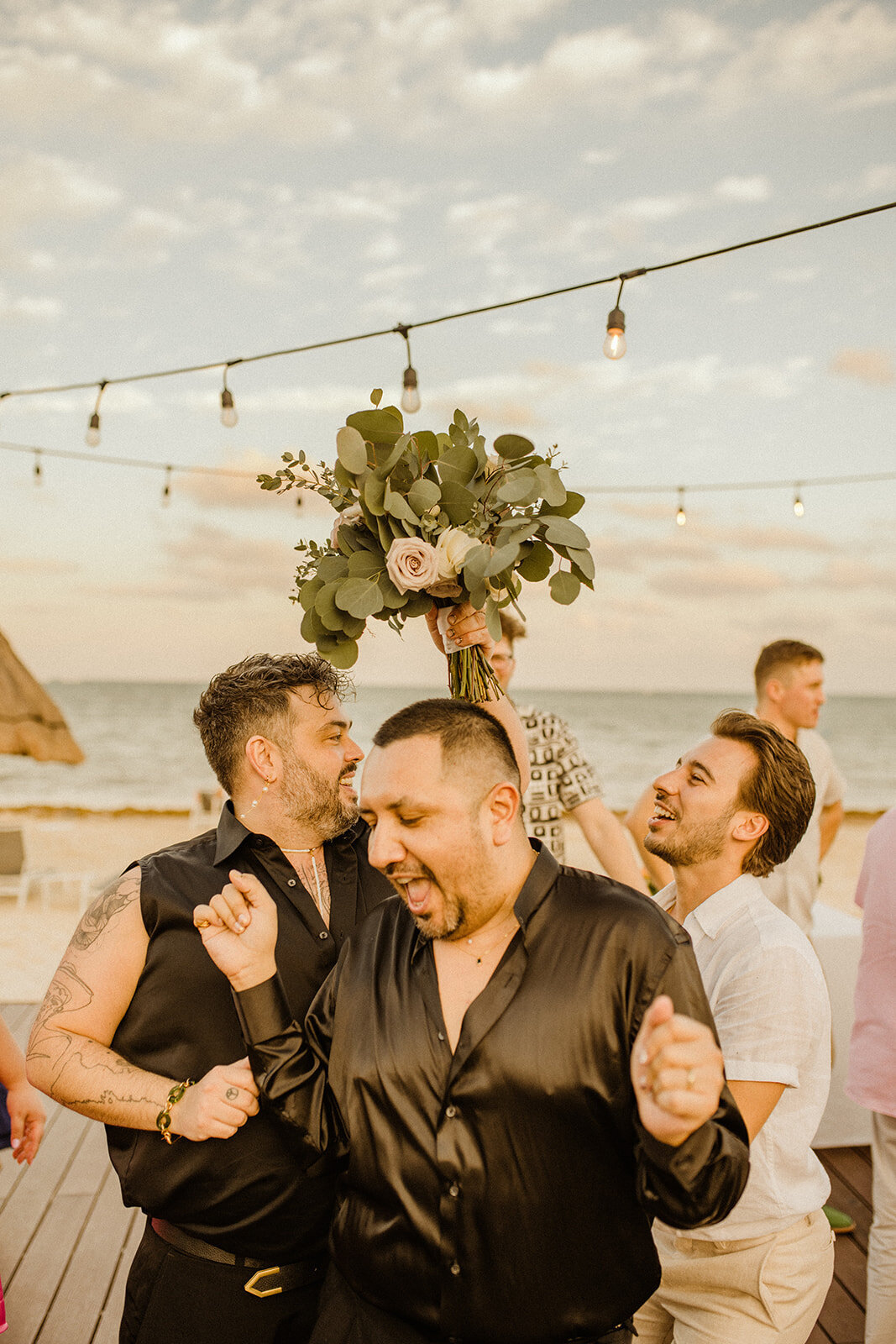 f-mexico-cancun-dreams-natura-resort-queer-lgbtq-wedding-details-cocktail-reception-by-the-beach-53