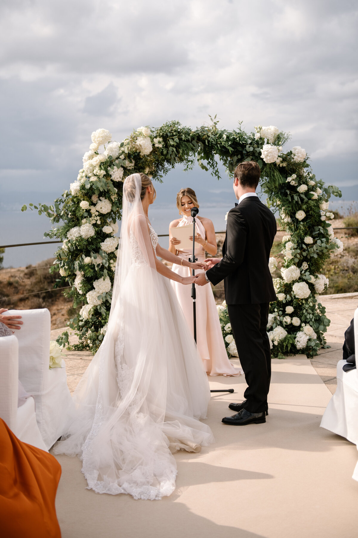 wedding ceremony with ocean view at cap rocat mallorca