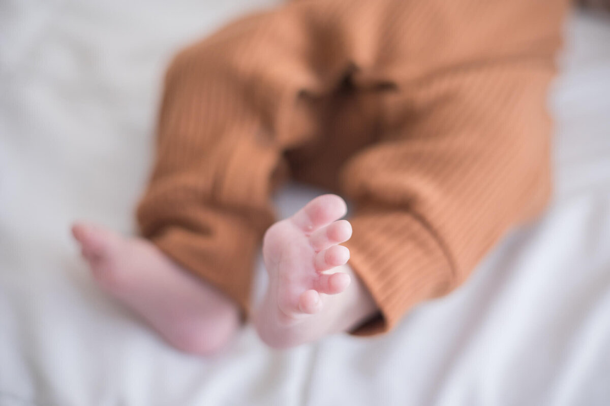 sweet baby toes detail captured during newborn photography session