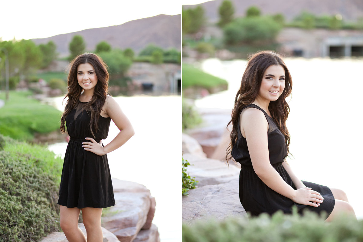 grad photos of girl by the lake in Oregon | Susie Moreno Photography
