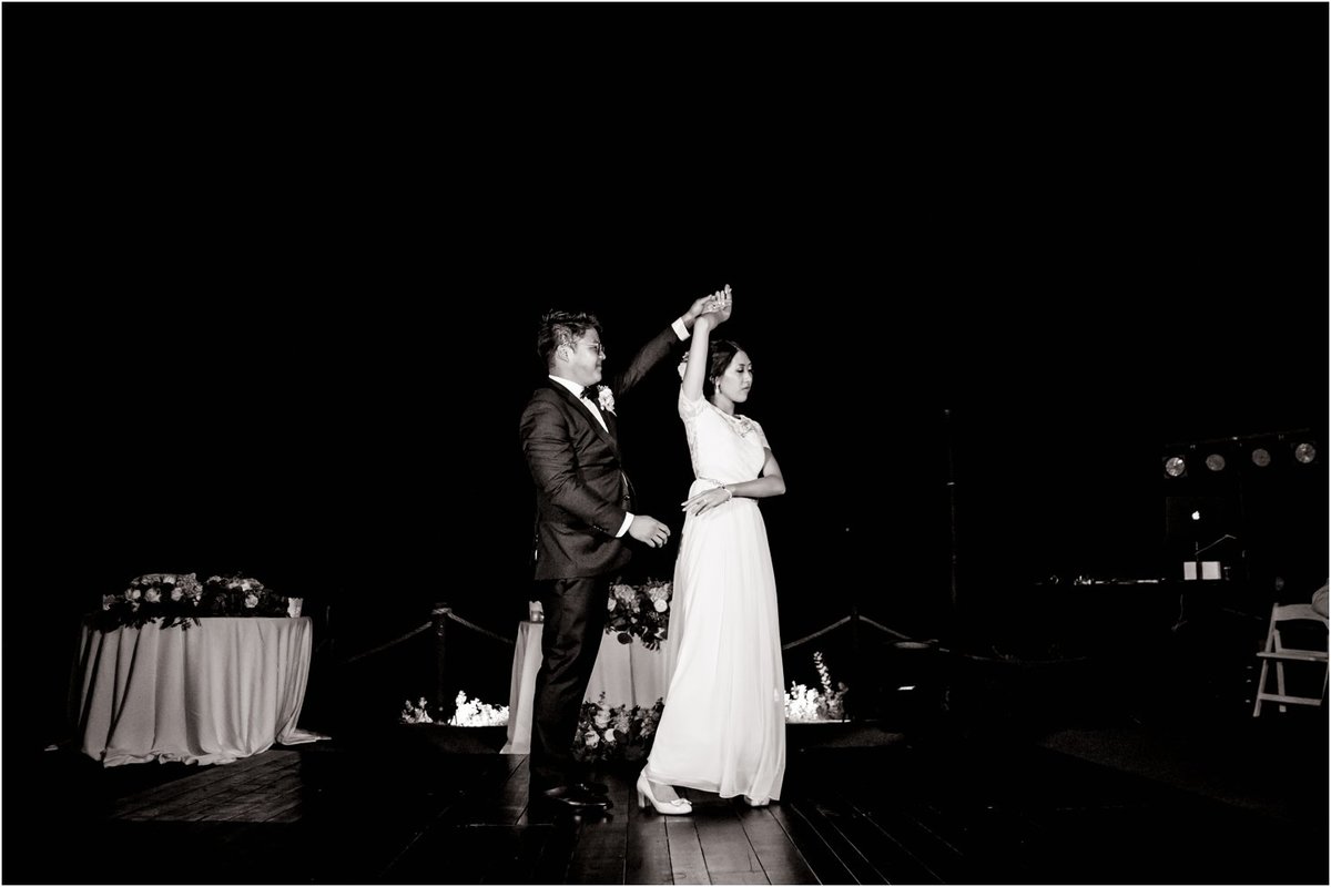 Maui Wedding Photography at The Westin Maui Resort and Spa of the  bride and groom dancing at the reception