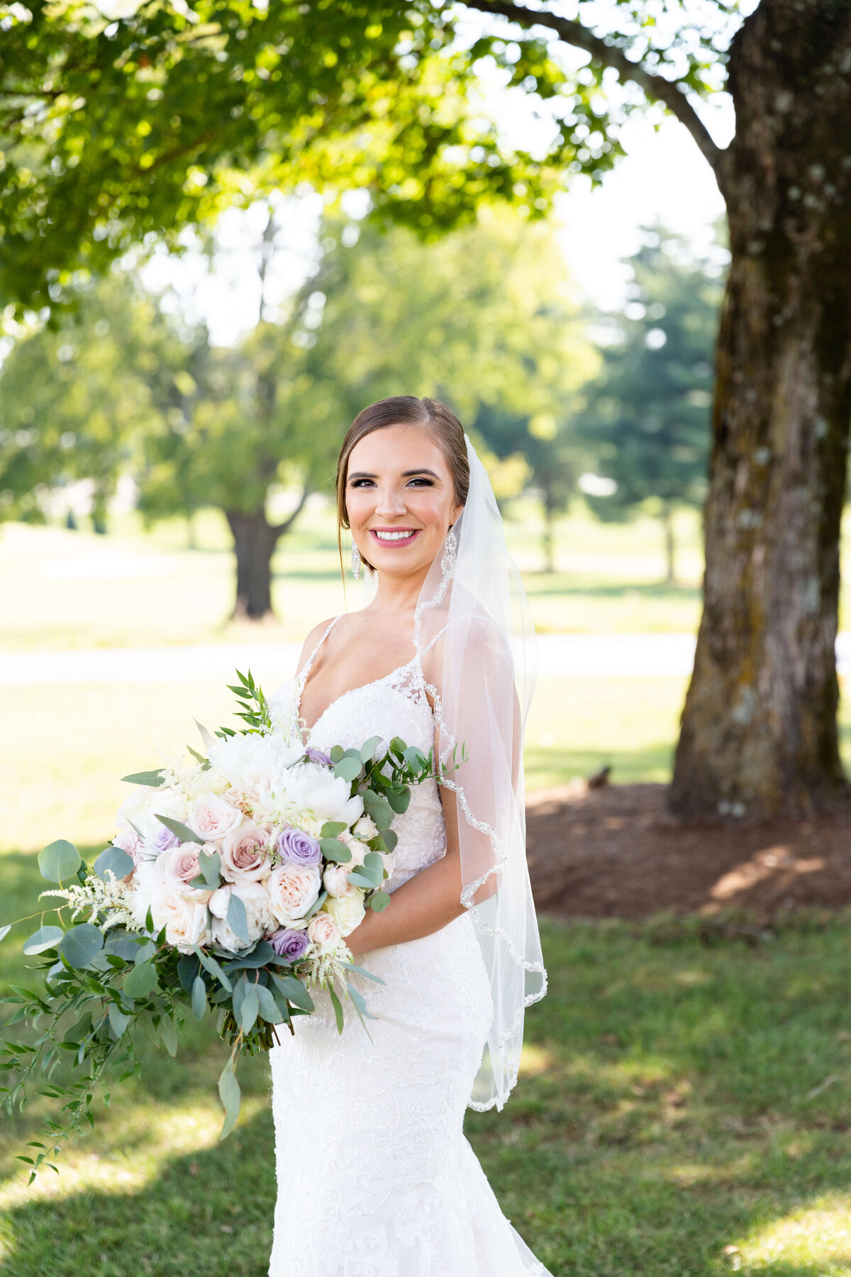 Bride portrait at wedding at Stones River Country Club
