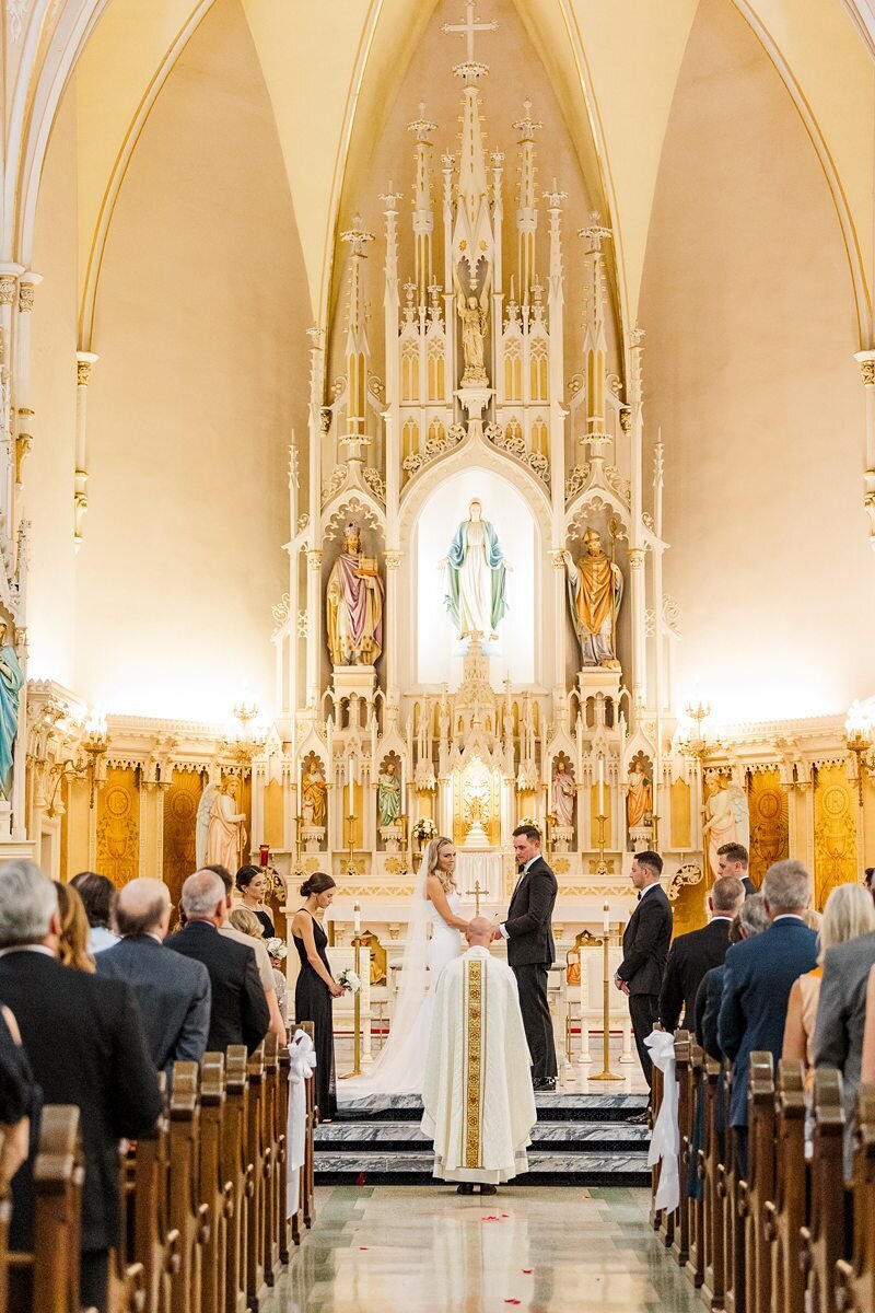 Wedding Ceremony at St. Mary’s in Evansville120