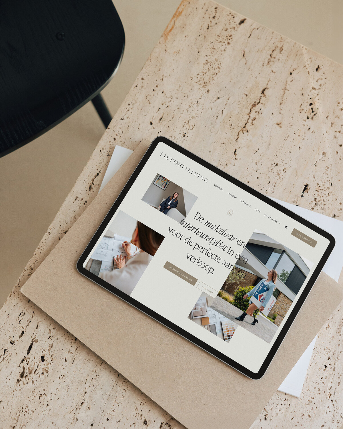 Interieur Webpagina van Listing & Living op tablet – Styling voor je droomhuis.jpg