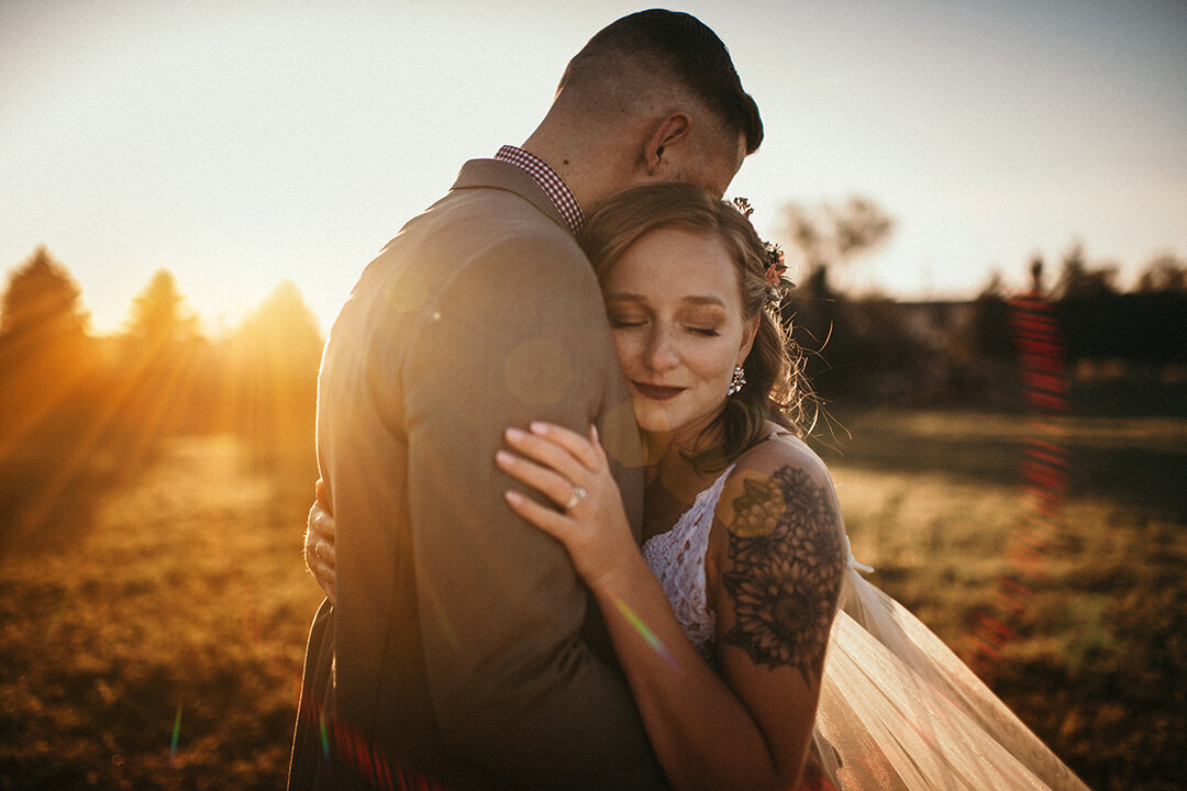 Sunset Wedding Photo