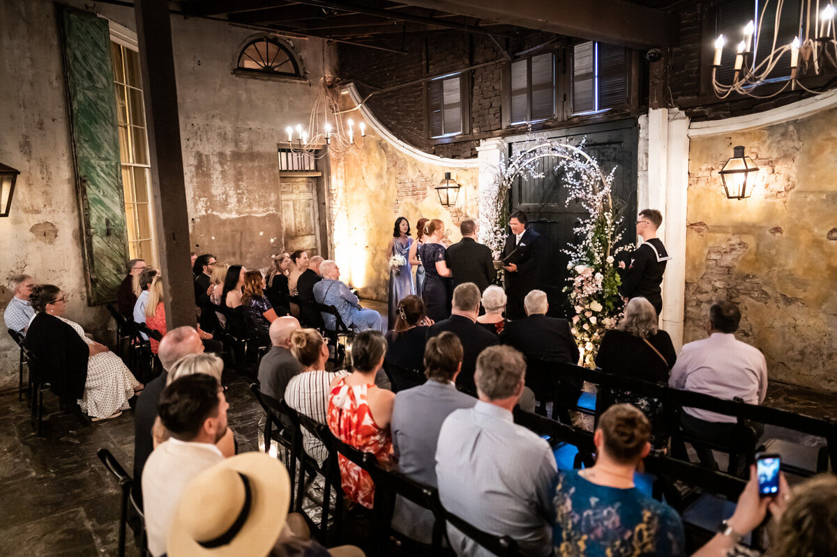 Wedding ceremony at Latrobe's on Royal