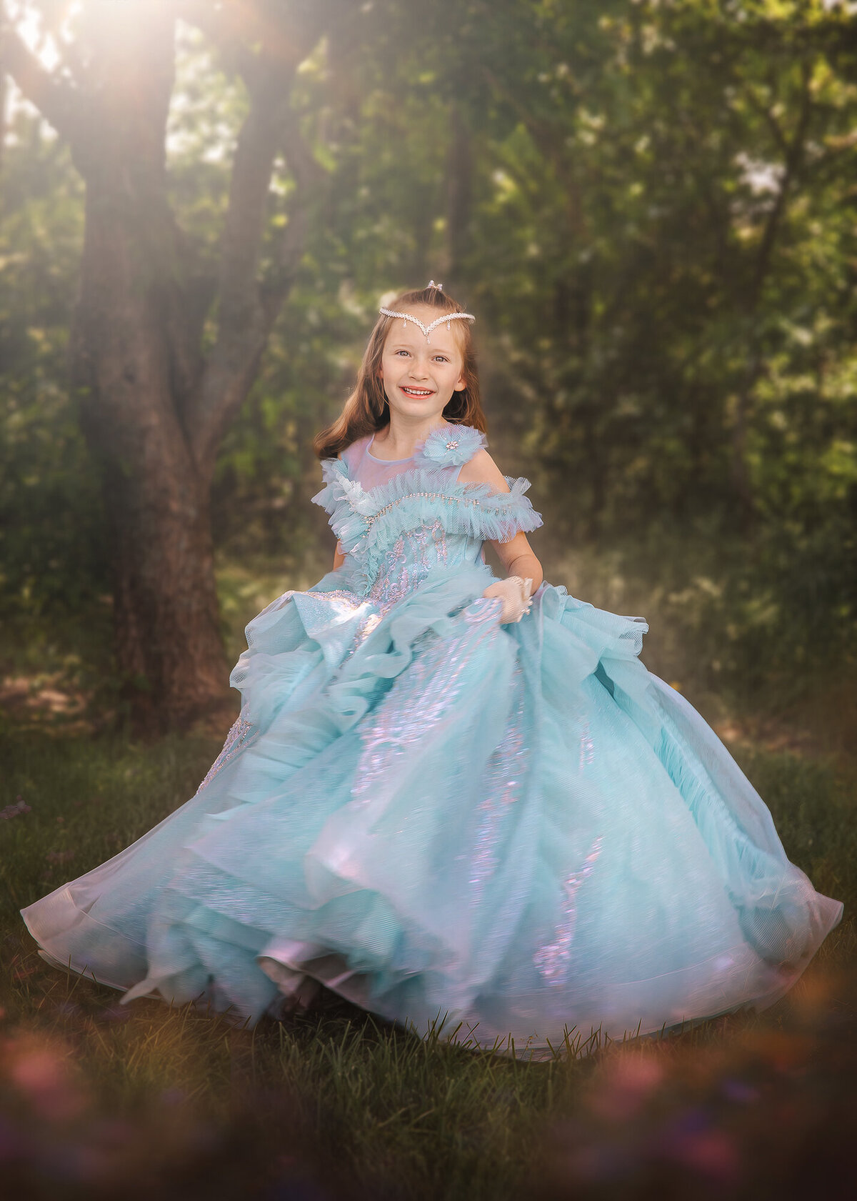 2024blue princess gown049 social size
