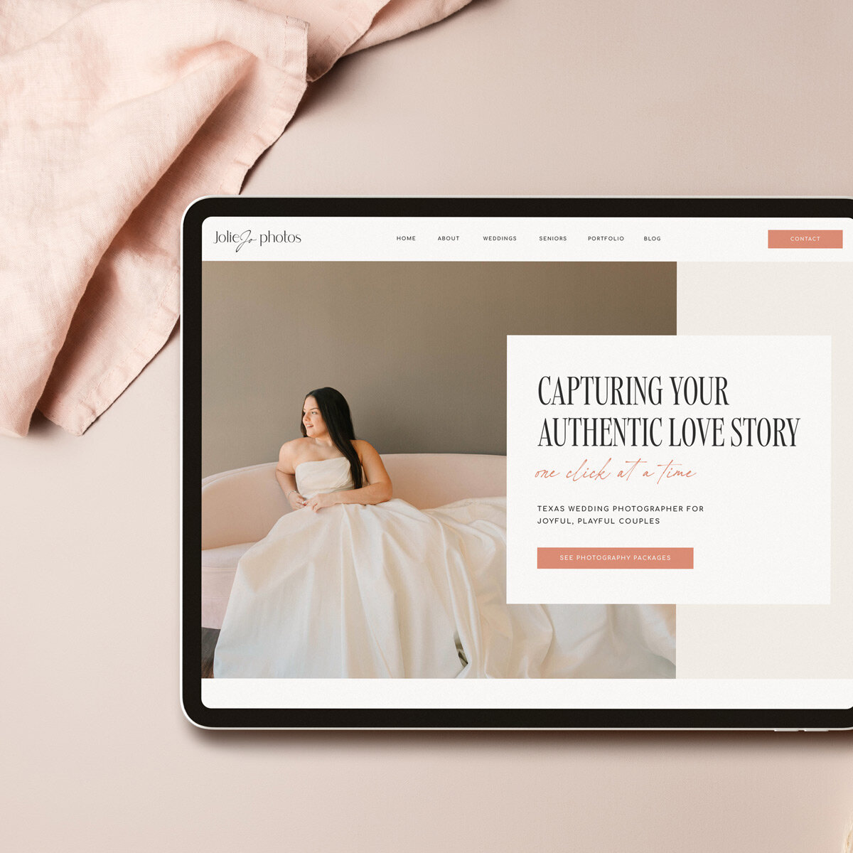 luxury website for wedding photographer
