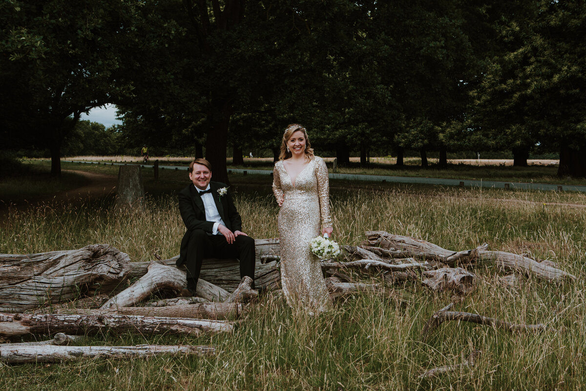 Intimate wedding in Richmond Park London