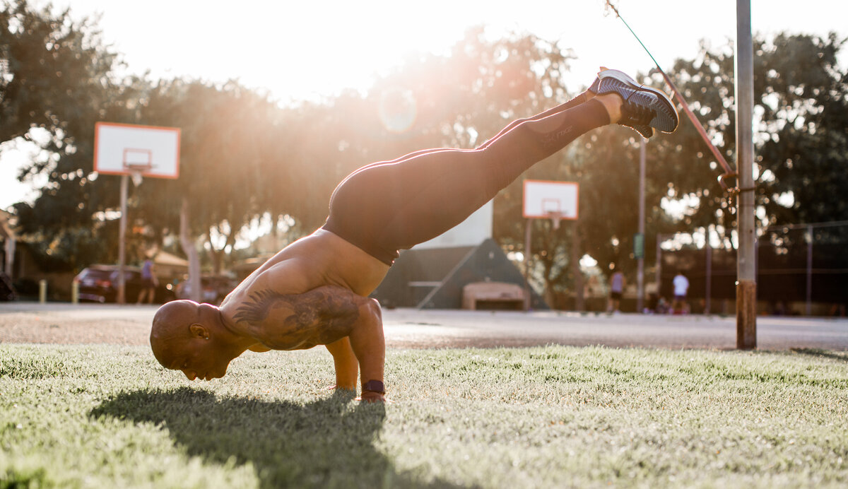 Man doing pushup