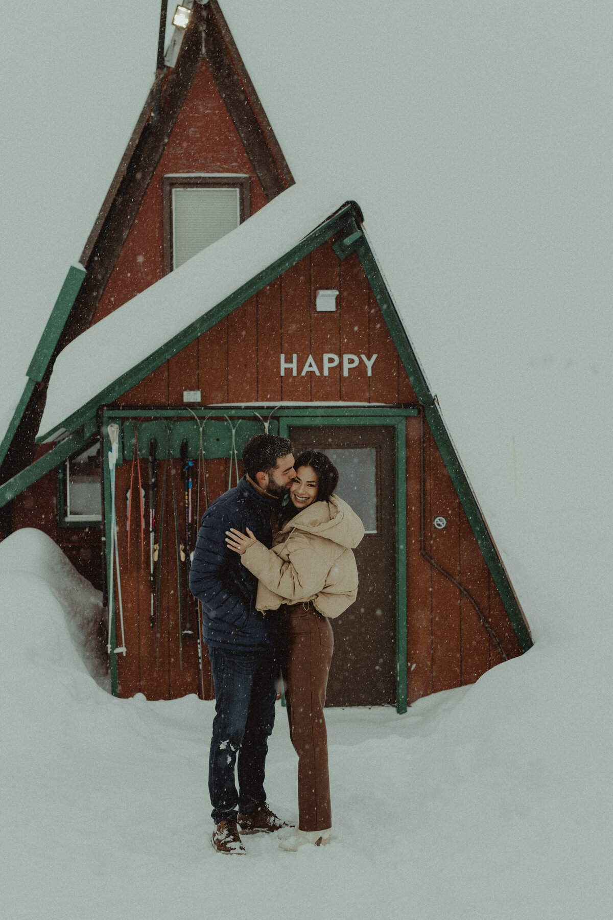 winter proposal photos in alaska