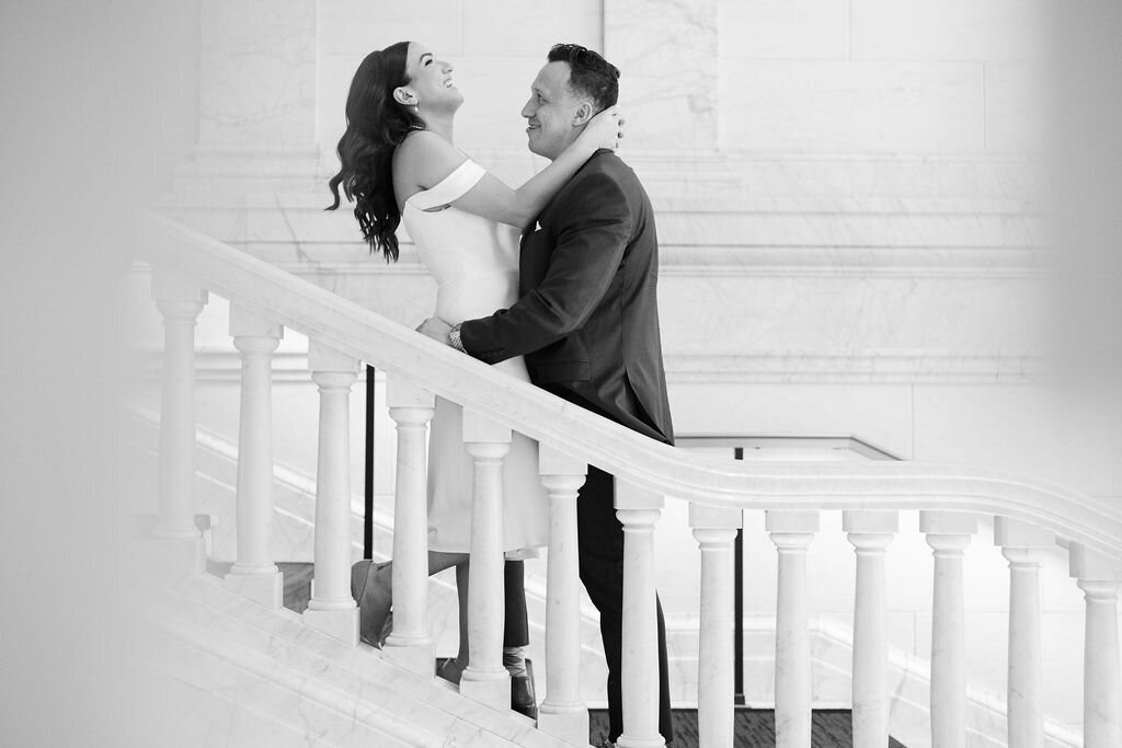 Date Night Engagement Photo in Downtown Chicago