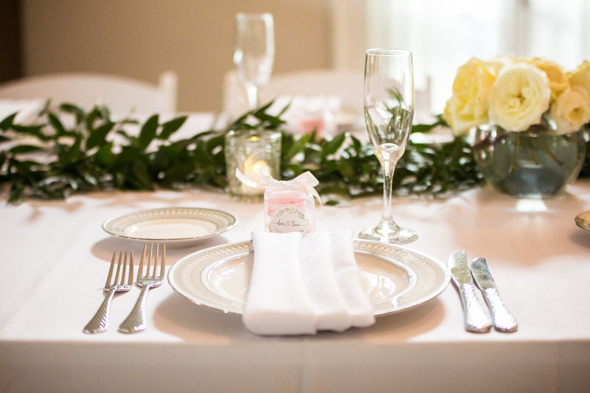 Table setting at wedding in Winter Park, FL