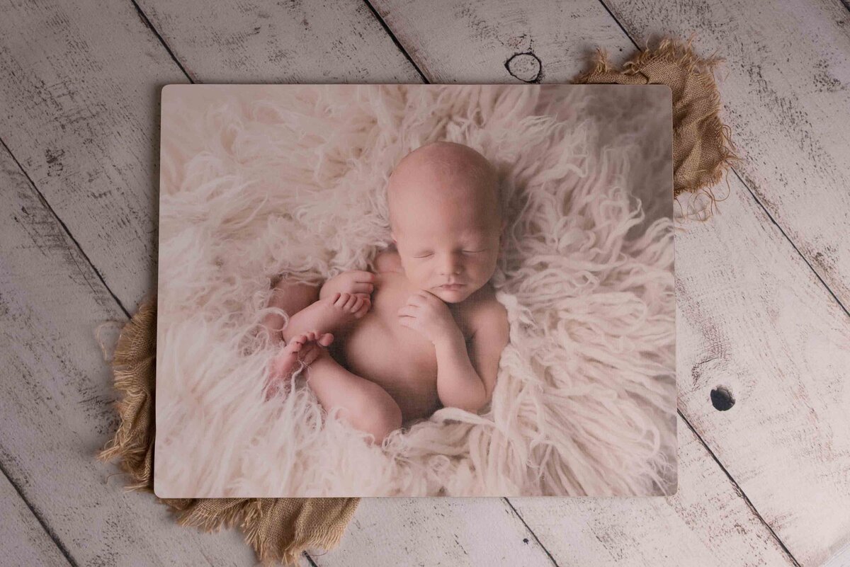Large Wood Canvas Print Of Baby