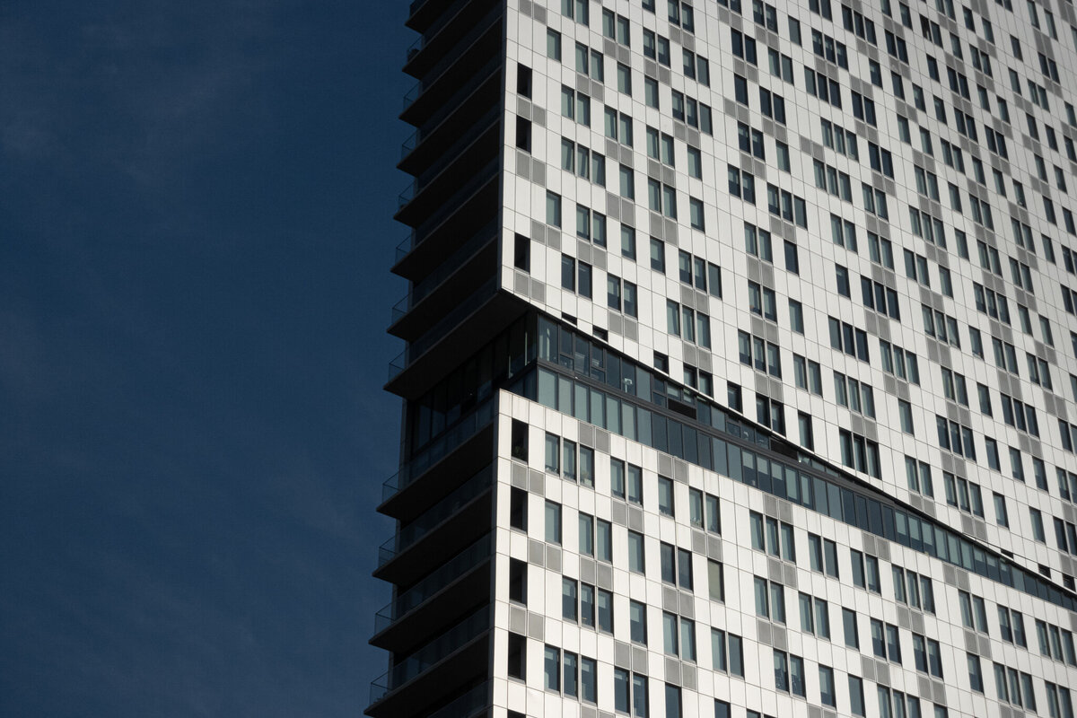 White building Brooklyn New York. Photo taken by Leslie Harris