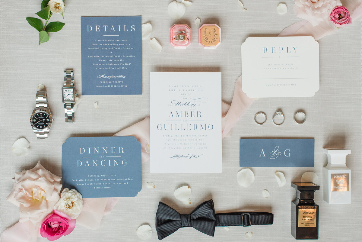 wedding invitation suite and details
