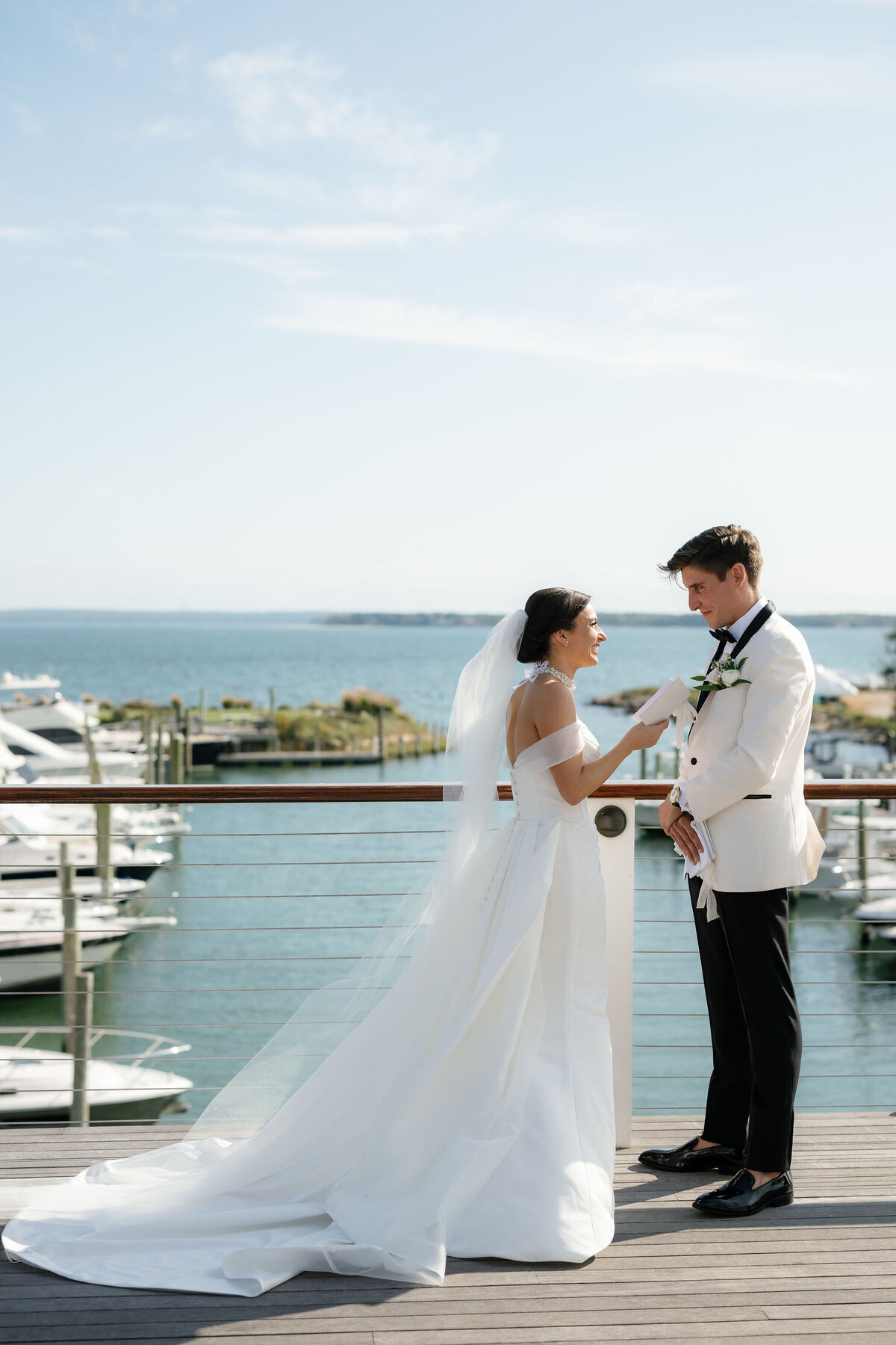 Outdoor First Look Photo by Lisa Blanche Photography