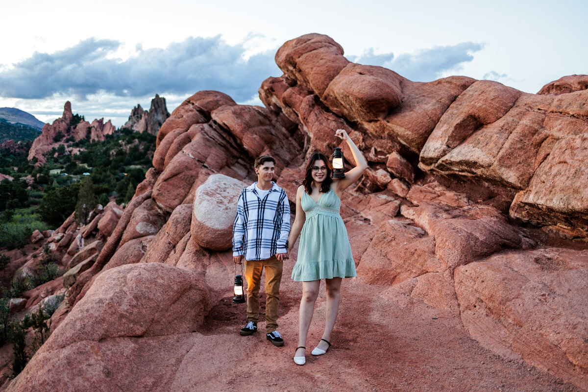 Garden of the Gods Engagement Session Amber and Ben-094