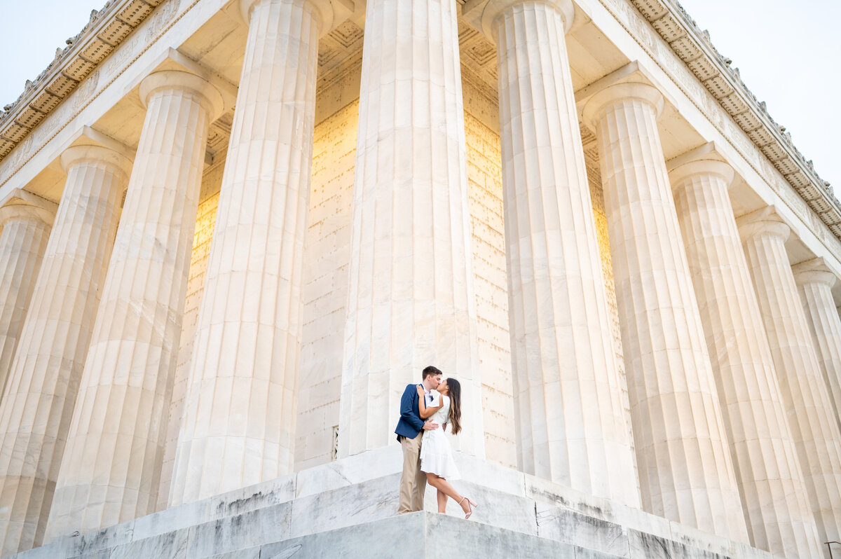 Charlene and Josh Engagement Photography Photo Lincoln Memorial