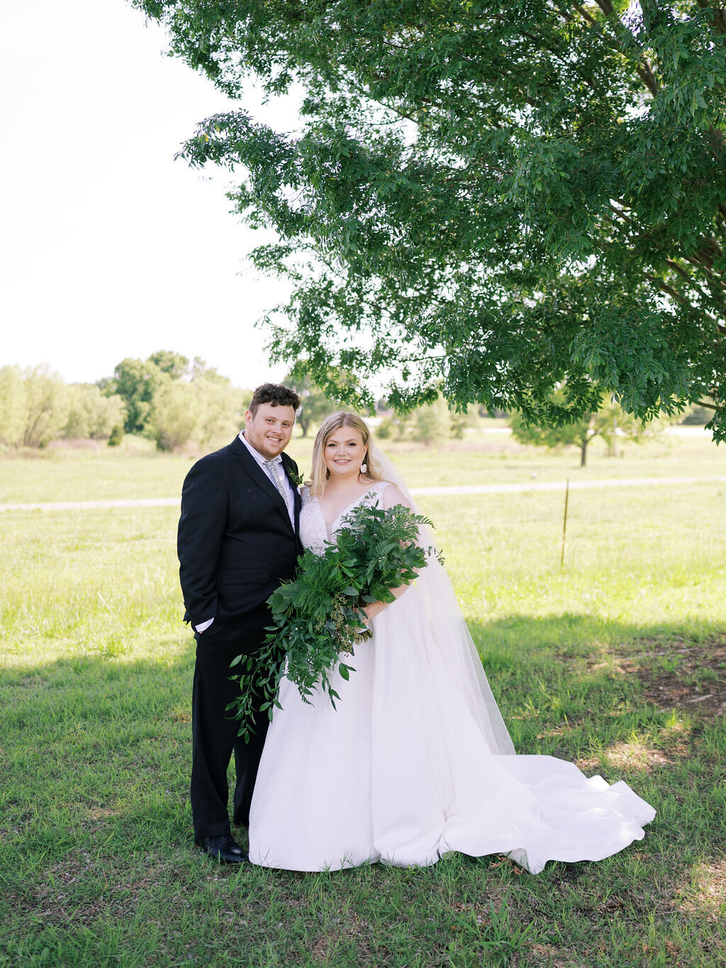 intimate church wedding with greenery-77