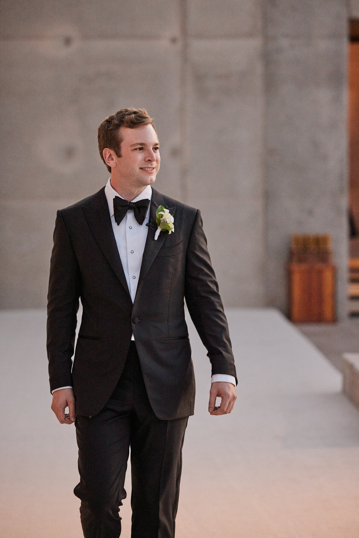 Groom in tuxedo at Amangiri Utah