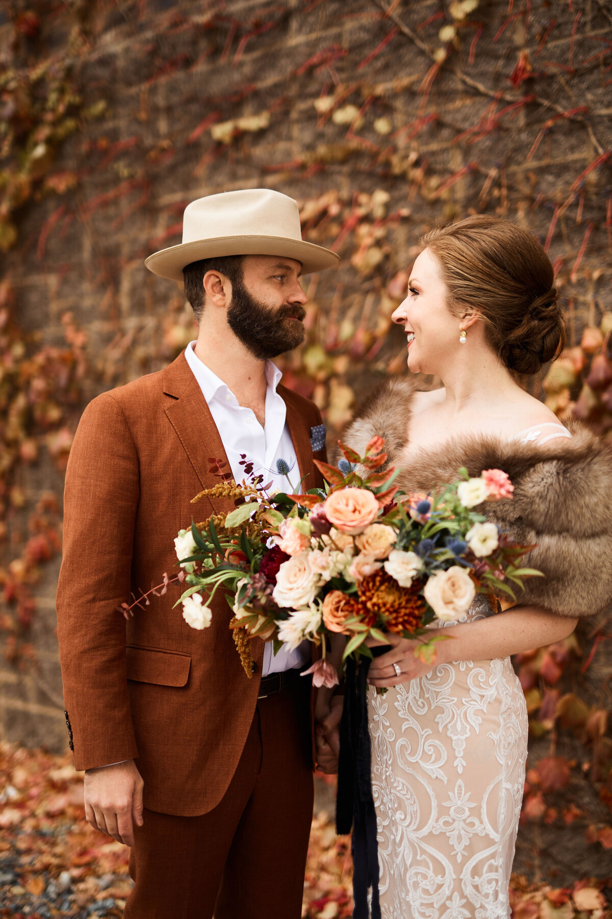 colorful fall bouquet, studio fleurette, pique excelsior wedding