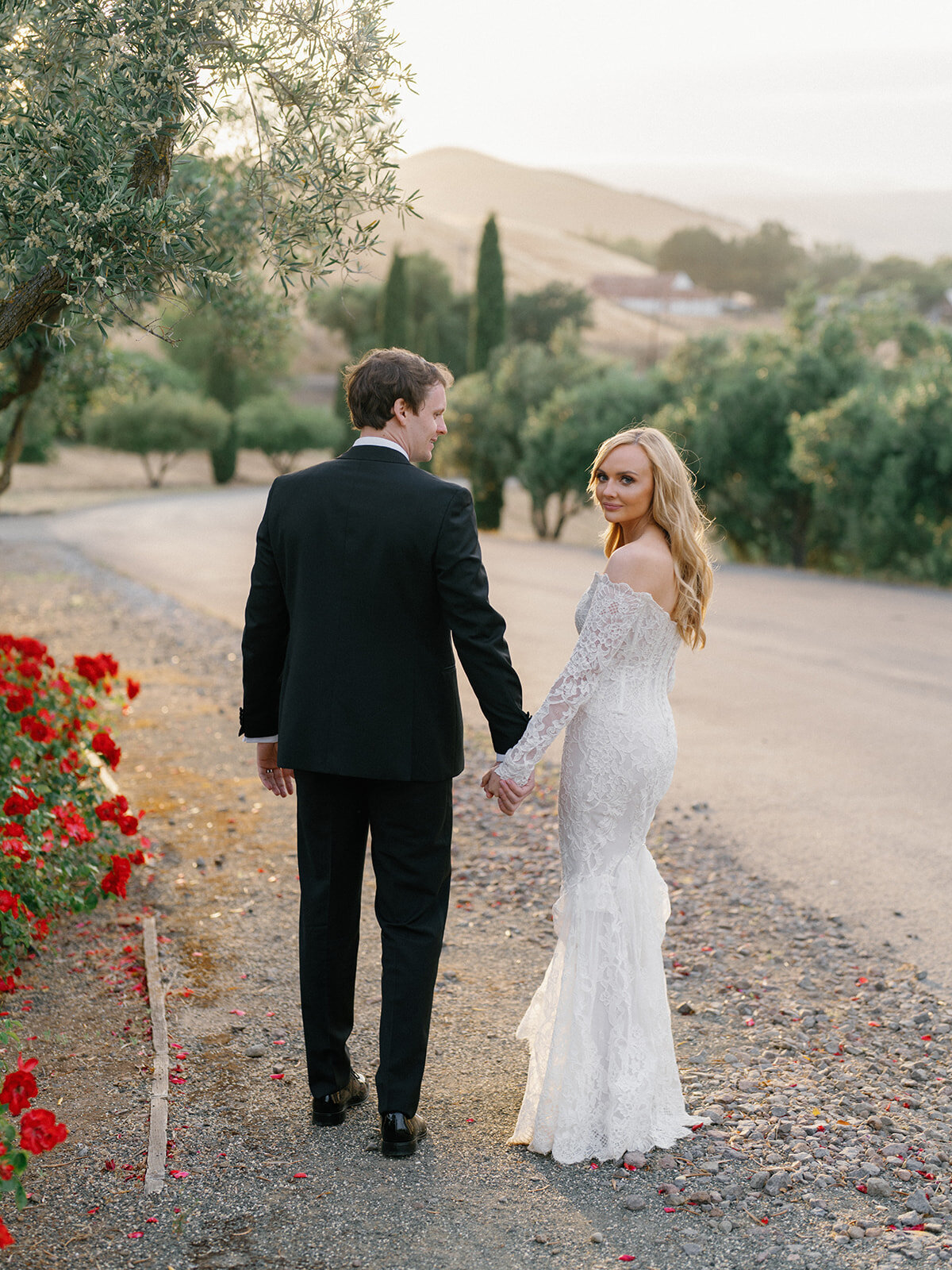 Alli and Brett Wedding - Bride _2b Groom Sunset-25
