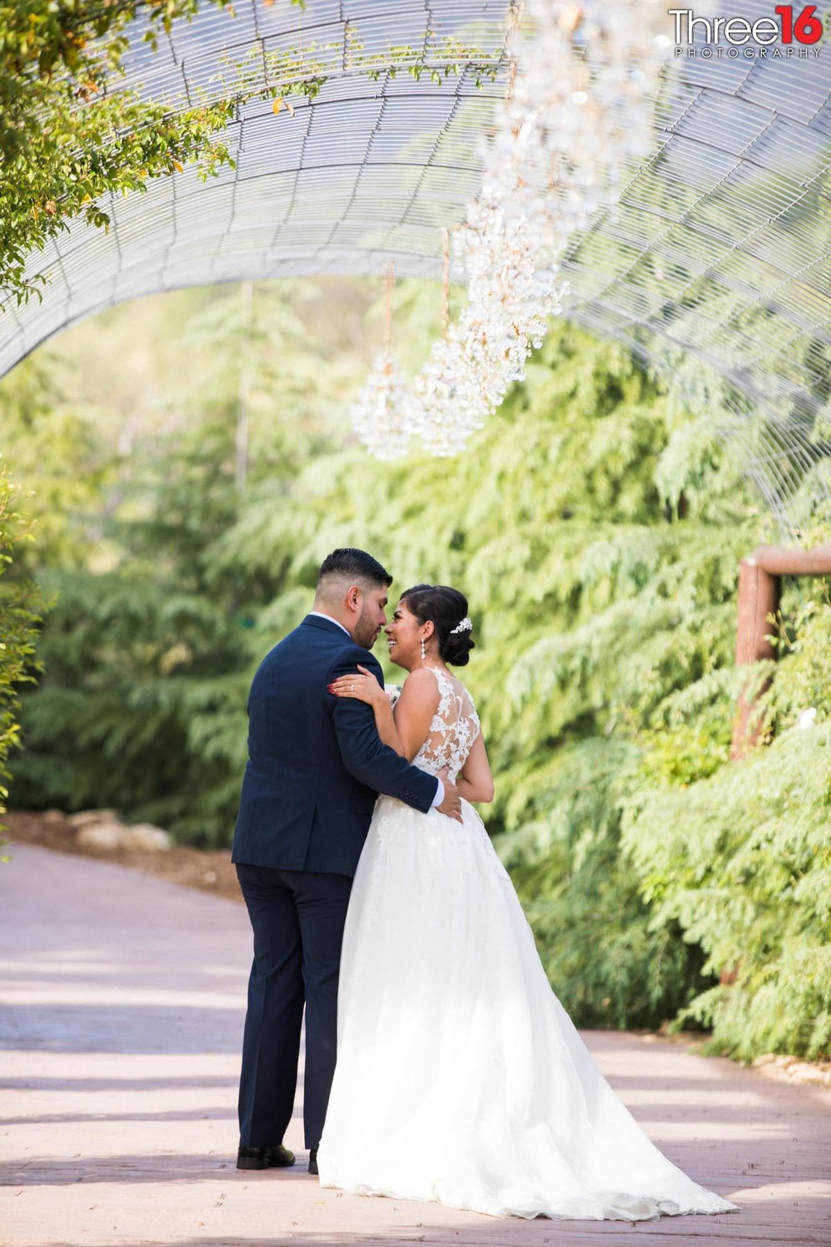 Nice moment between newly married couple