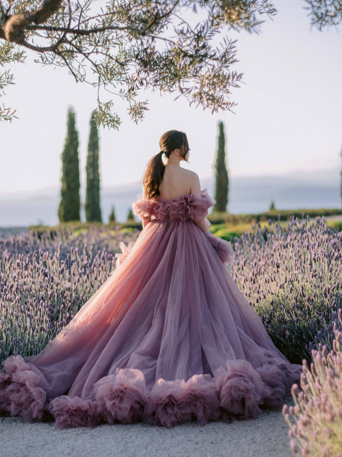 Bridal Portraits in Lavender Fields