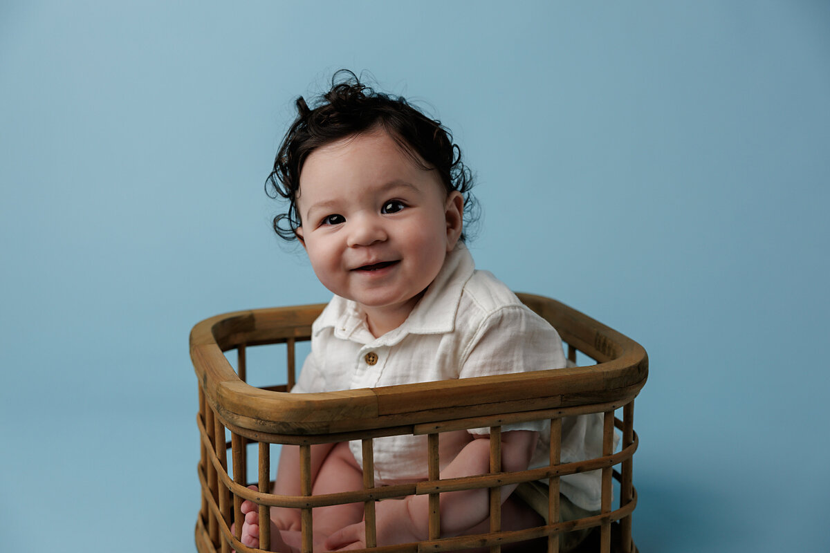 personality portraits children's milestone session at newport news virginia studio