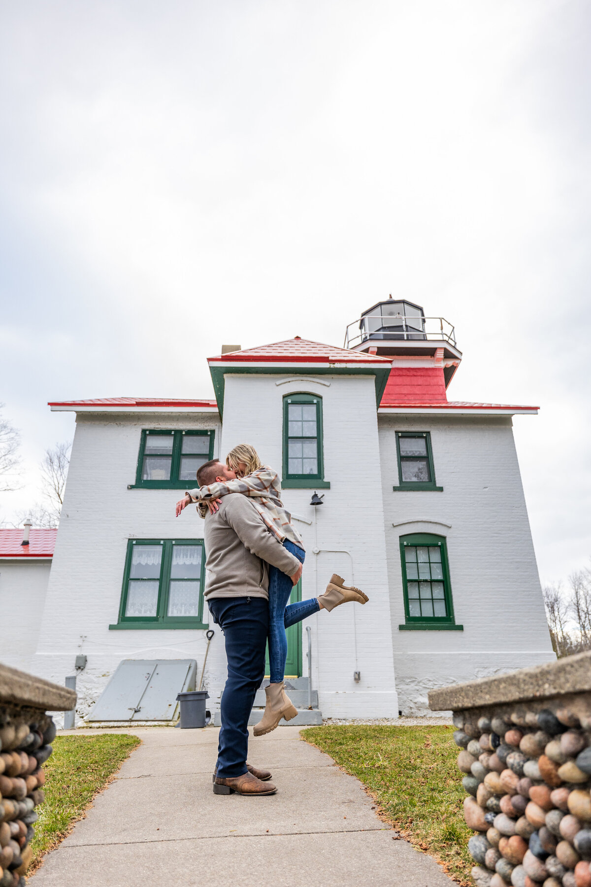 03-27-24 Austin and Kaylan Proposal Grand Traverse Lighthouse by Madi Taylor Photo-77