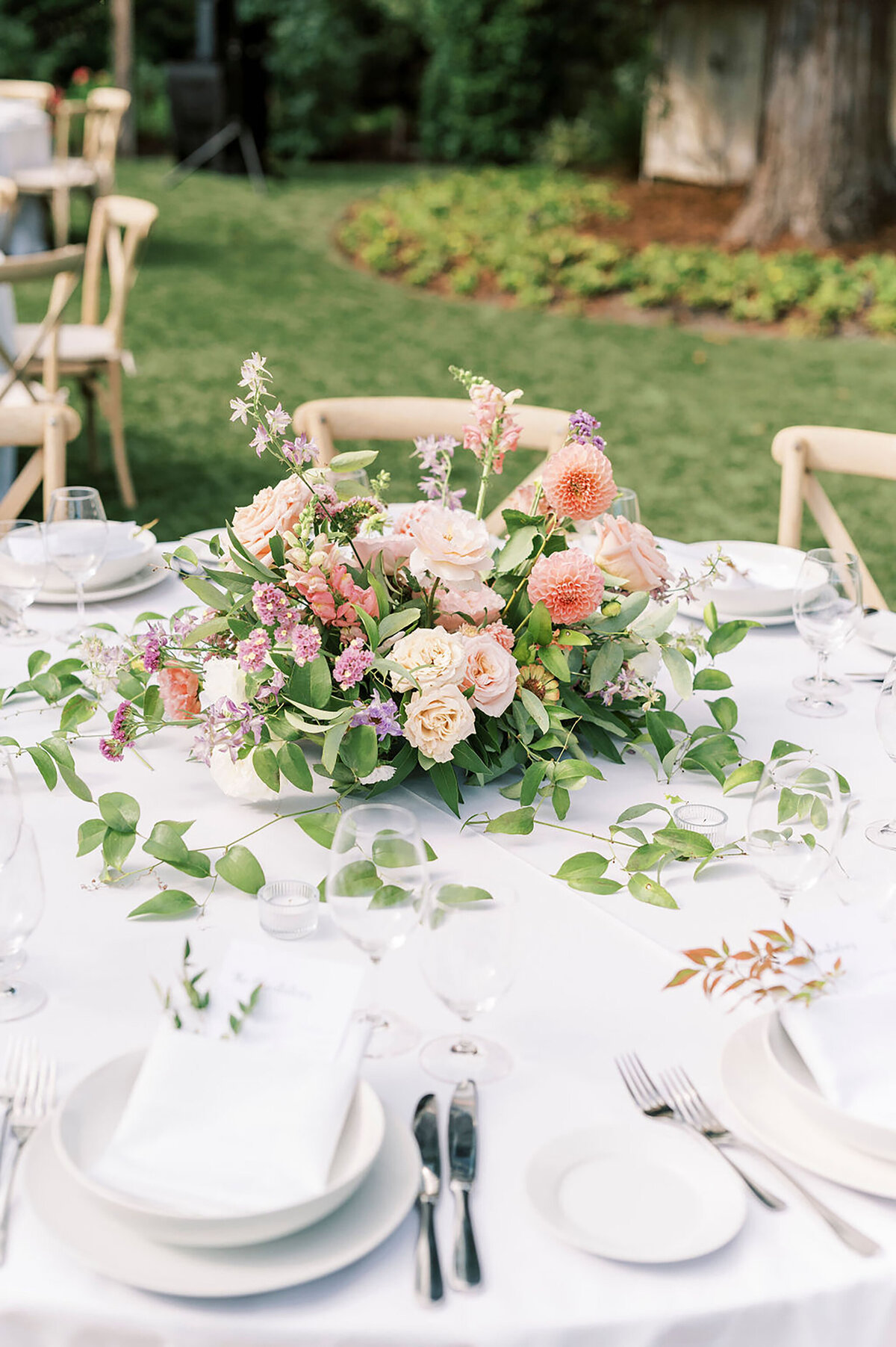 Zinnia and Dahlia Whimsical Centerpiece