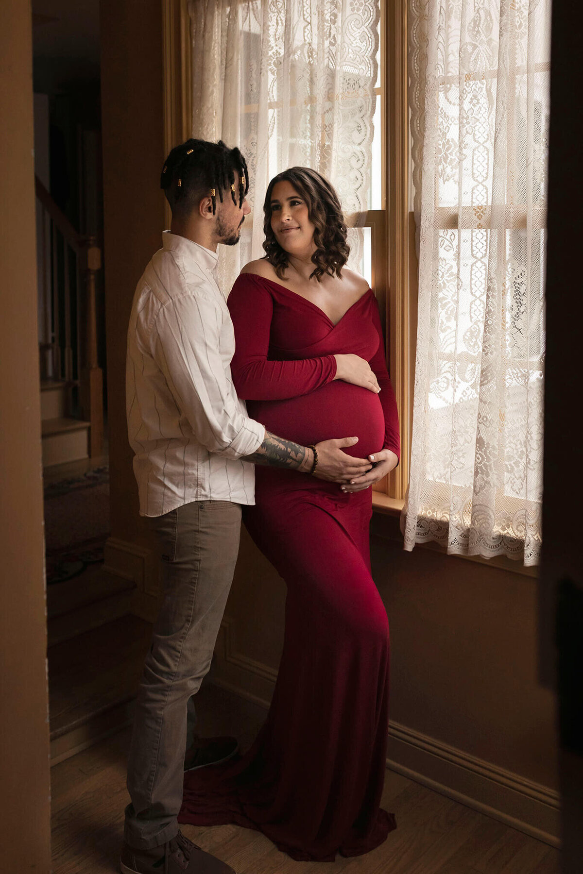 NJ couples photographer captures husband and wife before they welcome baby