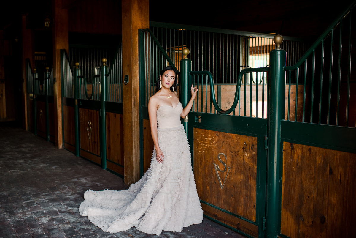Stable View Wedding Photographer - Bride in Barn