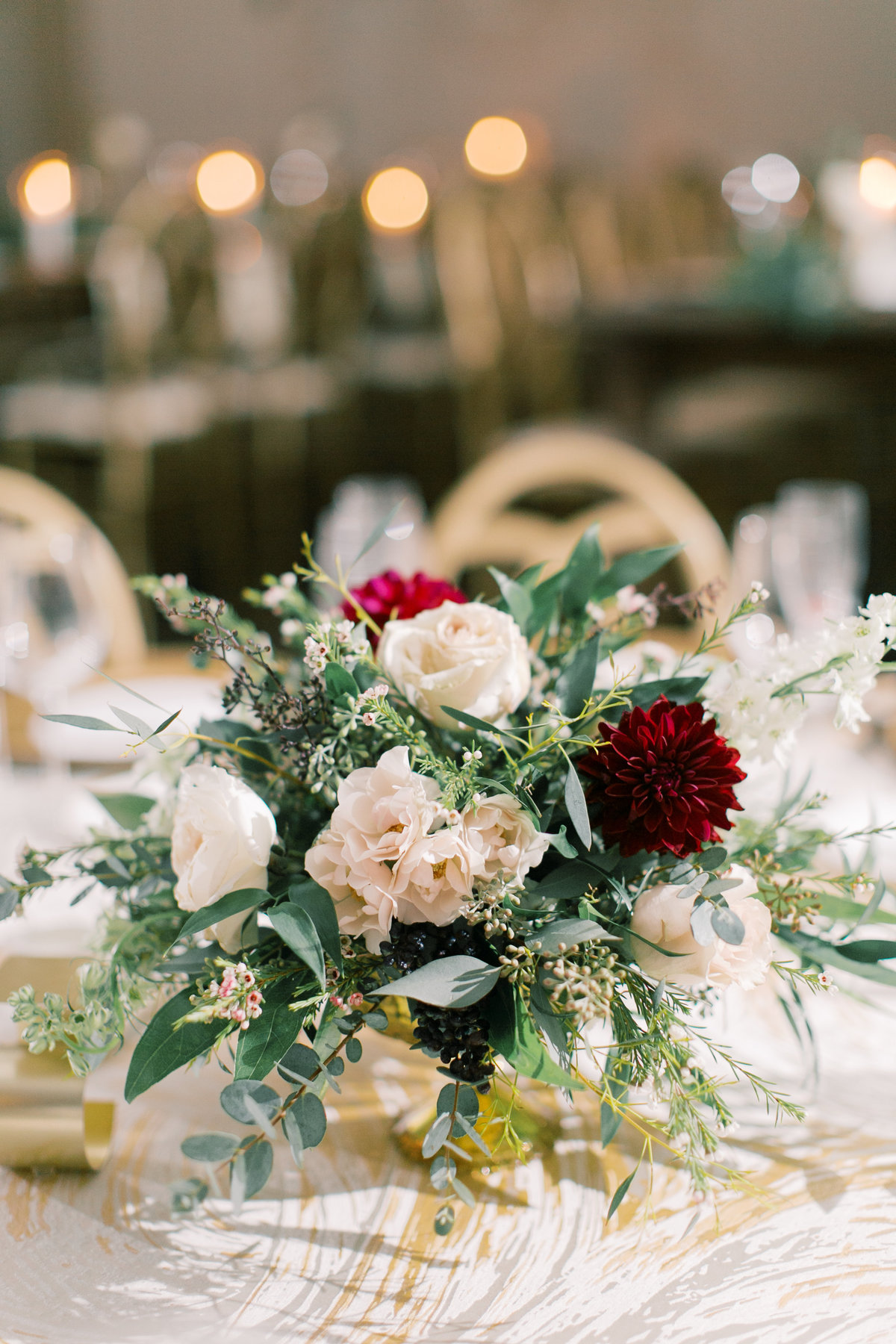 bouquet with blush and white flowers for wedding centerpieces