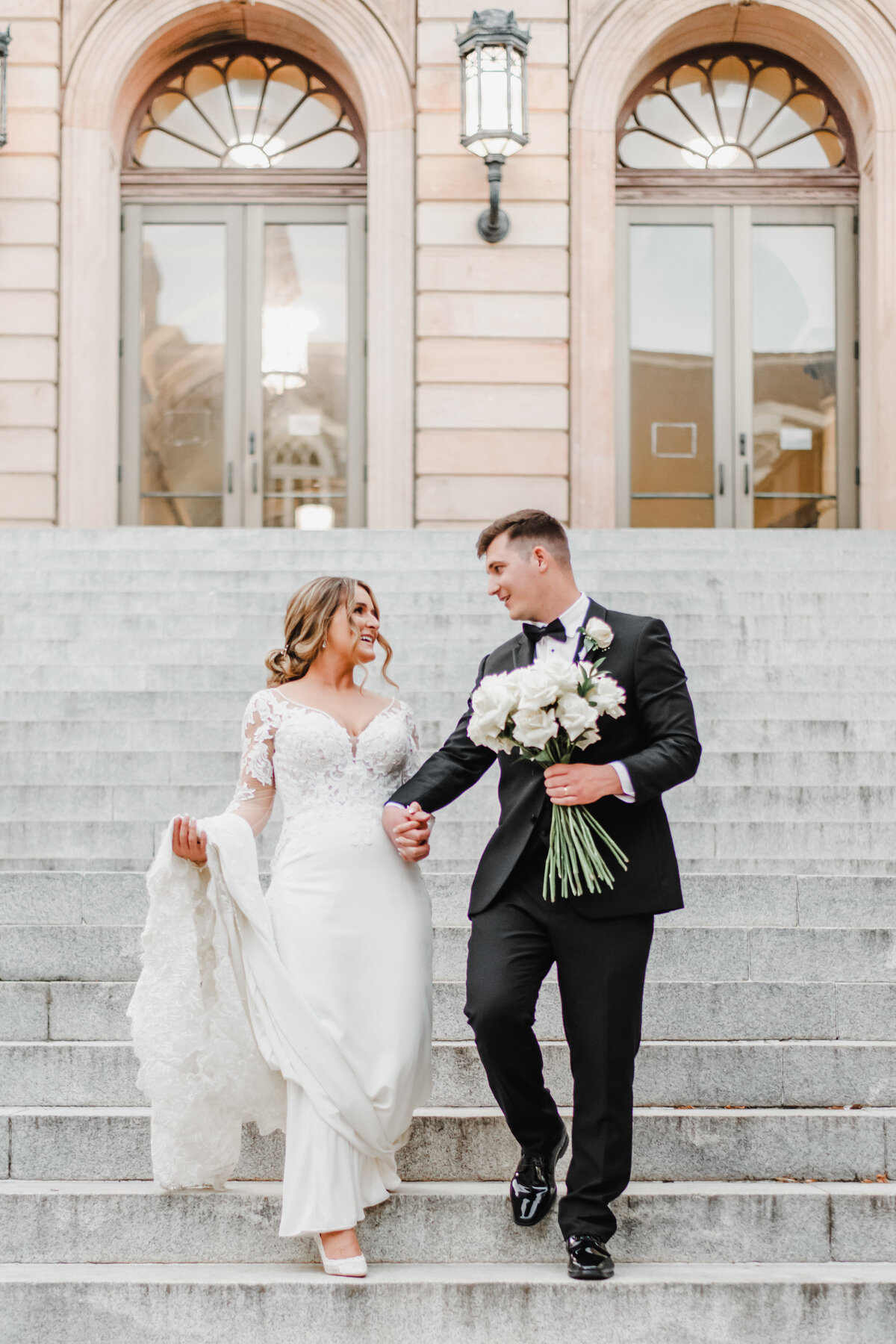 Bride and groom portrait in lancaster pennsylvania