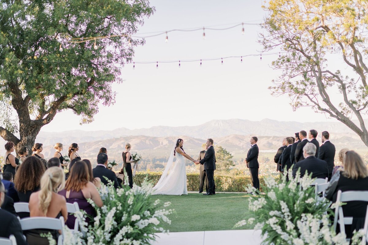 A white and black wedding.