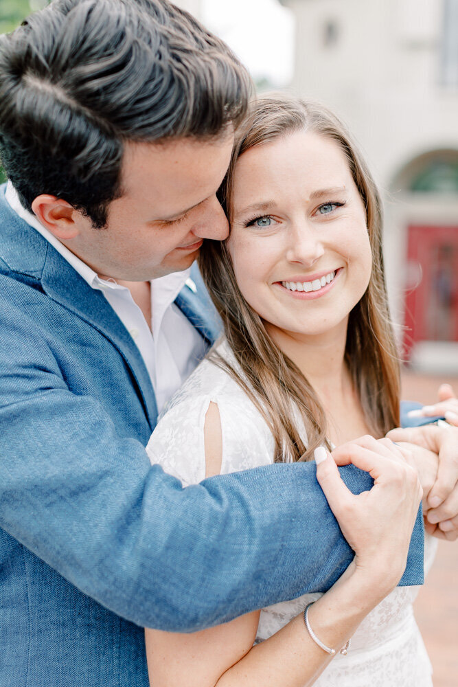ENP - Historic Downtown Engagement Session and floral engagement outfit inspiration - Atlanta Wedding Photographer - Light and Airy Film Wedding Photographers in GA-2