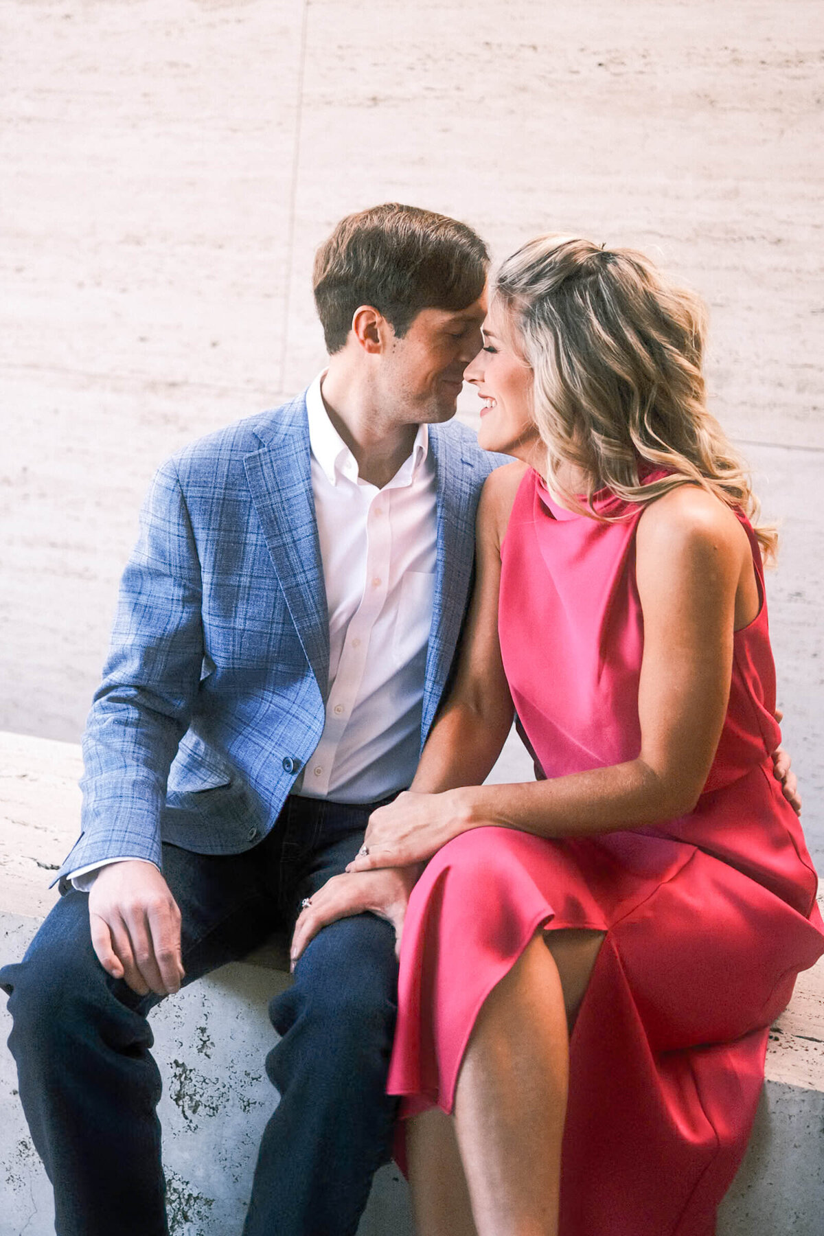 A wedding engagement session photo taken in Fort Worth Texas