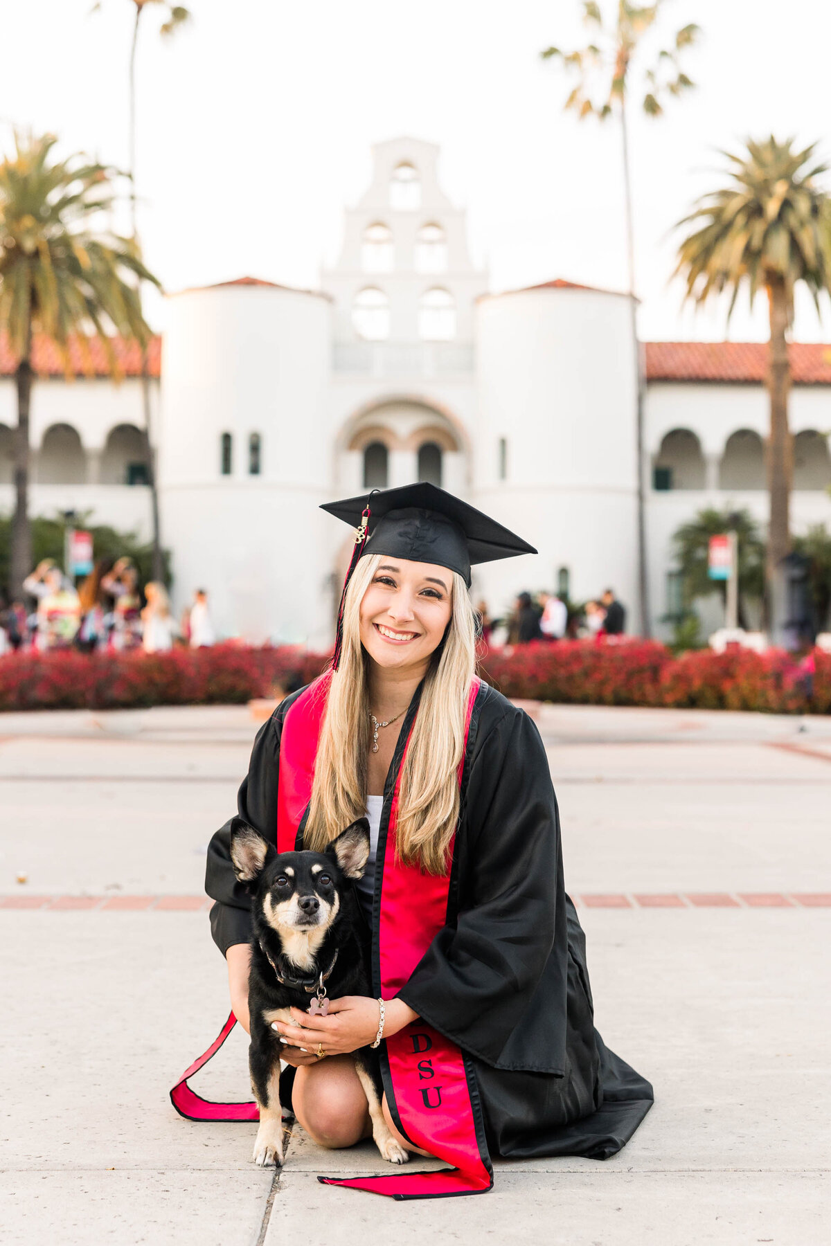 senior-portraits-san-diego-state-university-cap-and-gown-dog