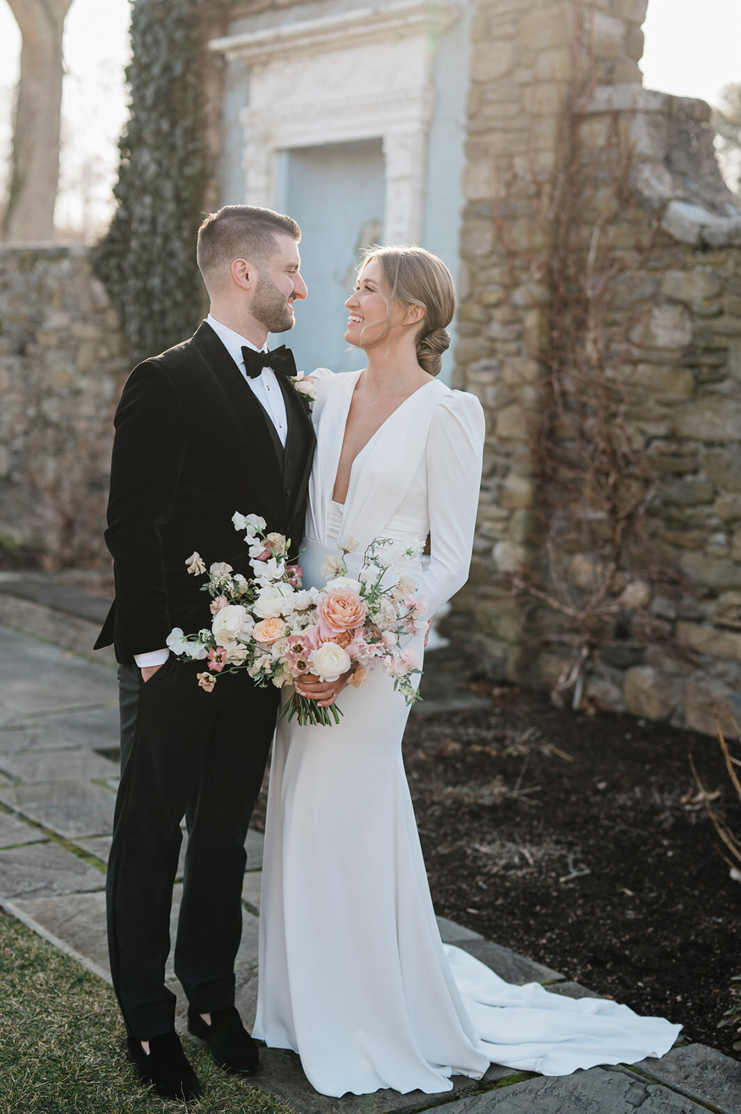 Elegant Bride and Groom Wedding Portraits in Boston