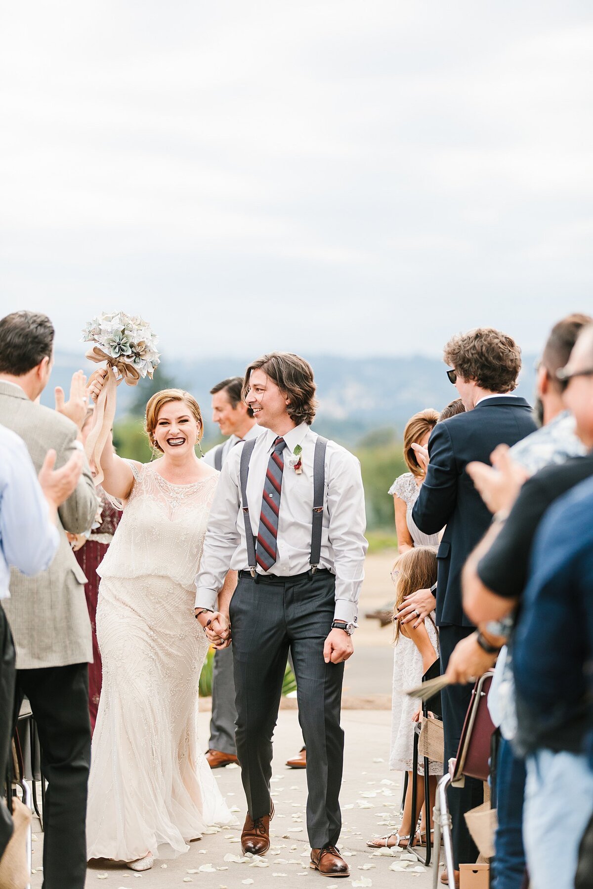 A Pilot's Wedding in an Airplane Hangar Portland OR-1026