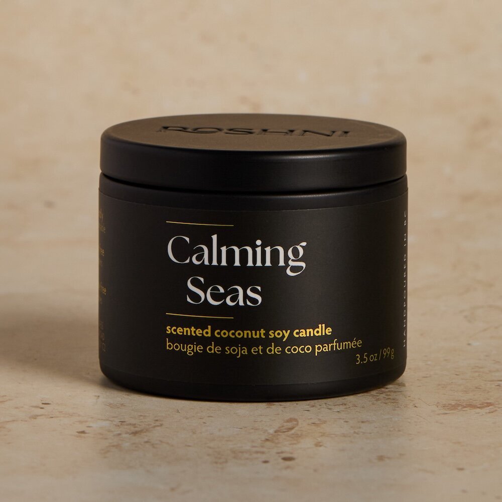 Roshni Wellness soy candle Calming Seas coconut soy candle