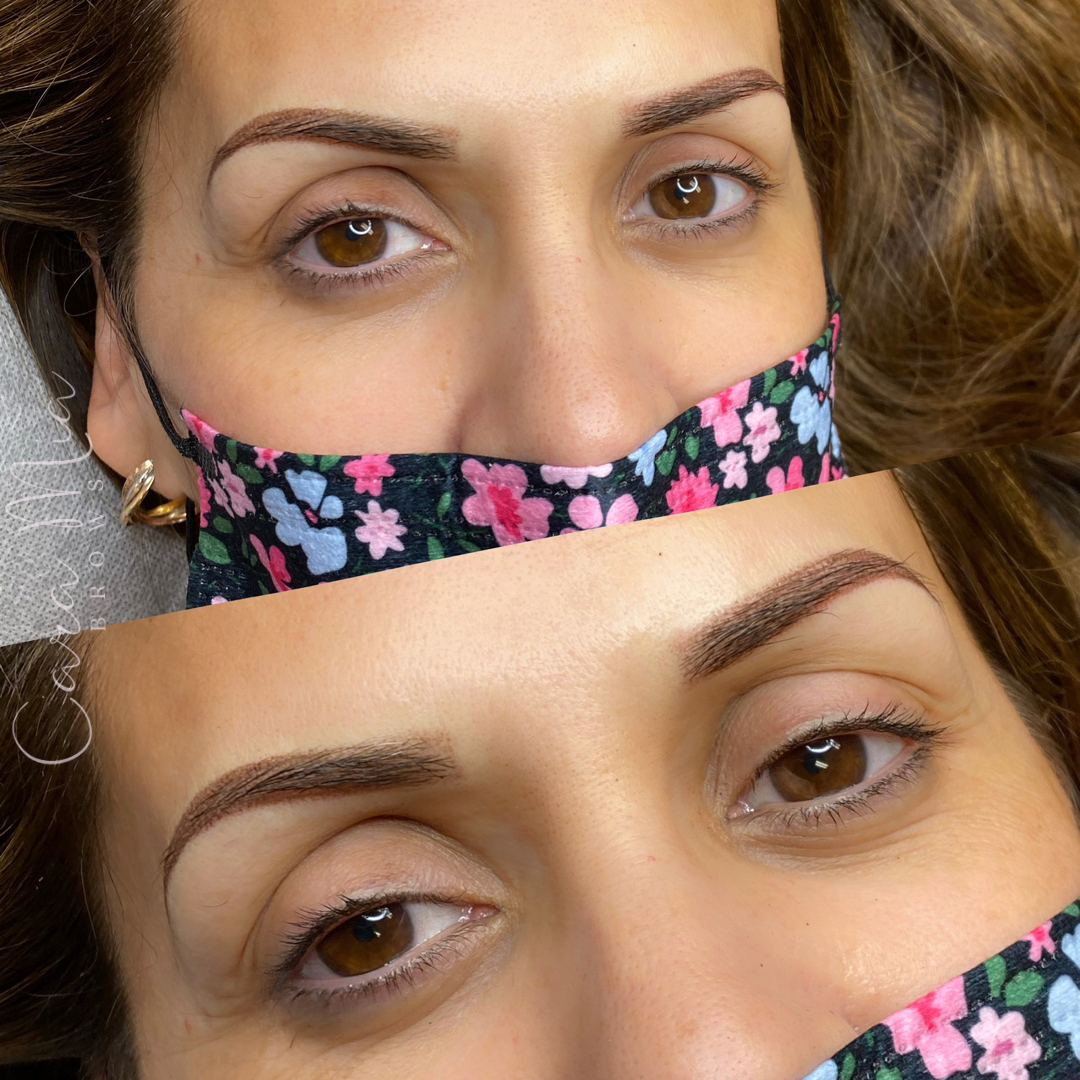Ombre Powder Brows before and after